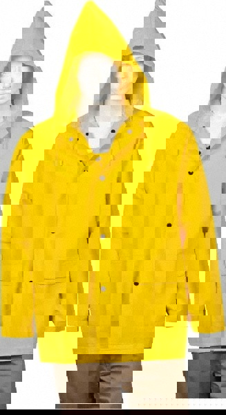 Rain Jacket: Size Large, Yellow, Polyester